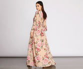 Caralisa Floral Chiffon Charming High Slit Dress InsStreet